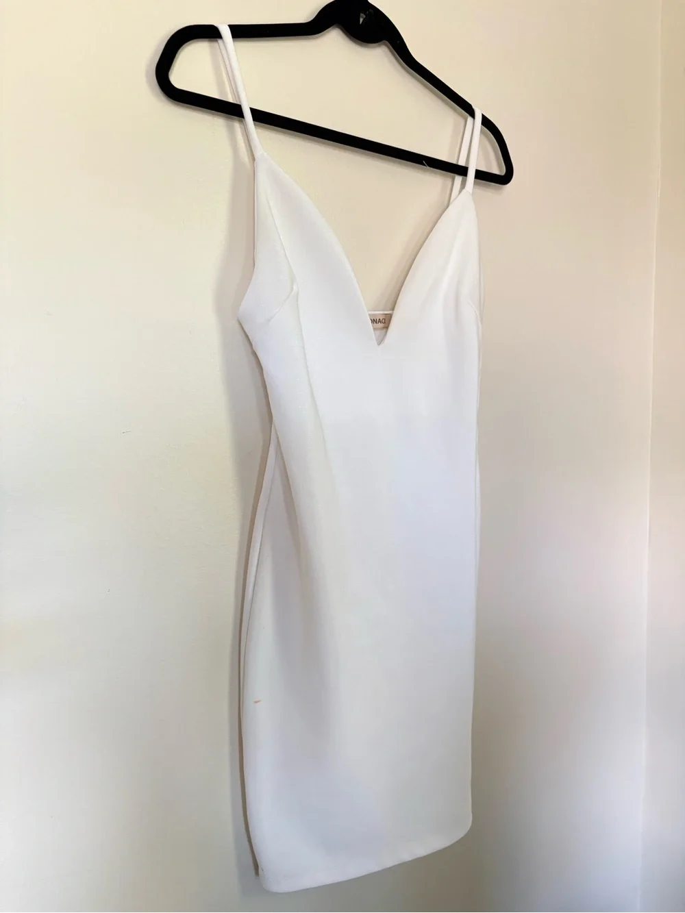 Monaco White V-Neck Sheath Dress Size Large - Picture 2 of 8